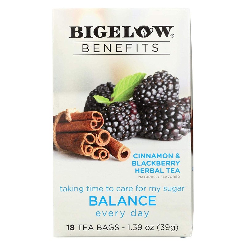 Bigelow Benefits Herbal Tea Cinnamon and Blackberry Herbal Tea, 18