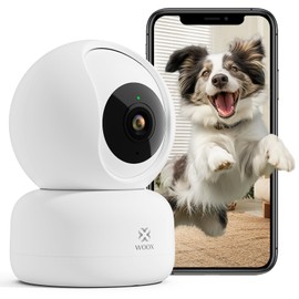 WOOX WOOX Wifi Indoor Camera, 2K Pet Dog Cameras with App, 360 Home Security Camera Baby Monitor with AI Motion Tracking, Smart Siren, IR Night Vision, Work with Alexa
