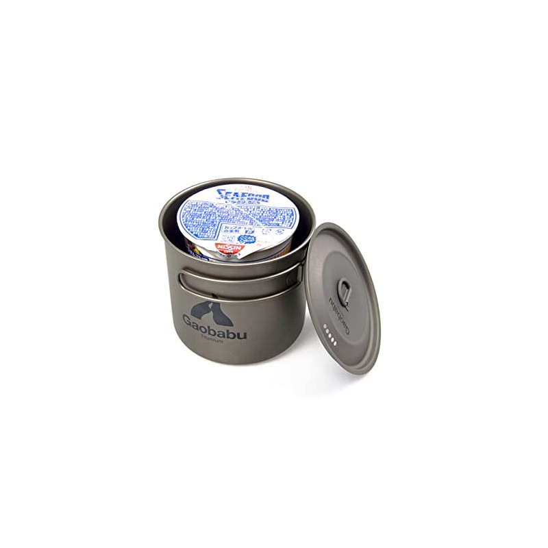 Gaobabu Titanium Pot SOLO1100 (Lid and Thick Mesh Bag)