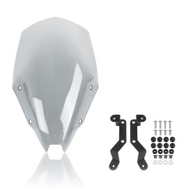 PIKPOP Windshield for Kawasaki Z500/Z500 SE/Z500 ABS 2024-2026, Motorcycle Front Wind Deflector Touring Windscreen Fairing Screen Visor Accessories Replacement (Gray)