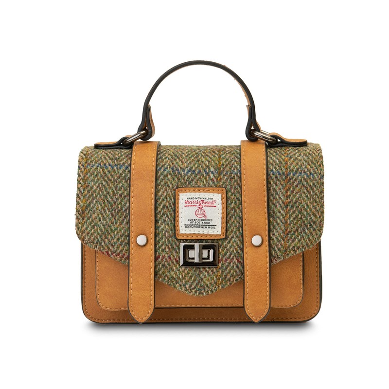 Islander The Baby Satchel harris tweed women's shoulder bags, Chestnut