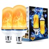 Yewclls LED Flame Effect Light Bulb, 4 Modes E26 Base