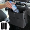Accmor Car Trash Can with Pocket, Small Vehicle Dustbin Automotive