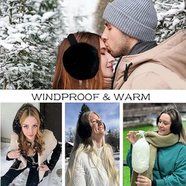 PVFZXS Ear Warmers, Ear Warmers, Ear Warmers, Ear Muffs Women, Ear Warmers Girls, Earmuffs Winter for Winter Riding, Warm Earmuffs for Men and Women, black
