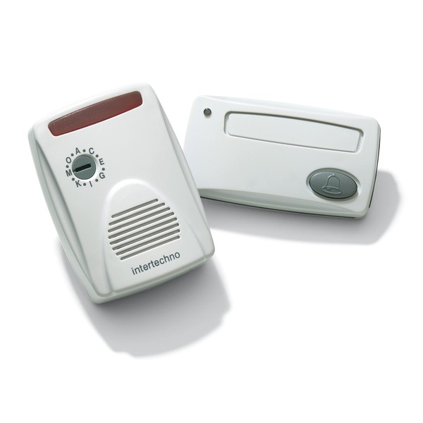 Intertechno ML-7100 Radio Doorbell Set with Red Flashing Light