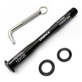 ONIPAX Anti-Theft 12mm Front Hub Thru Axle, Thread M12x1.5mm, L12mmx120/125mm
