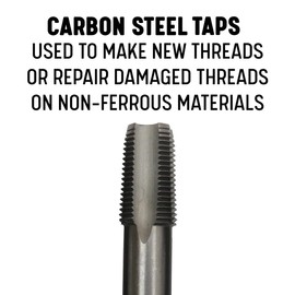 Drill America 3/8" NPT Pipe Tap and Die Kit, Carbon Steel Pipe Tap and Pipe Die - Hex Shape, POUT Series