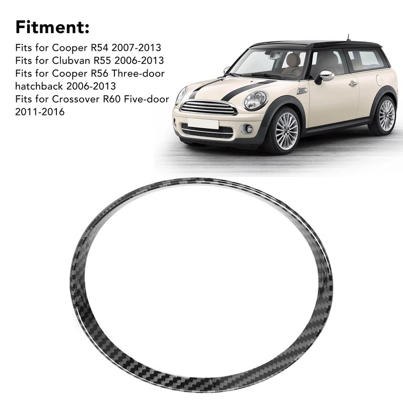 Interior Gear Shift Trim Cover Ring Carbon Fiber Style Console