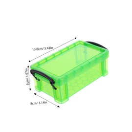 LABRIMP 4pcs Small Clear Storage Boxes with Lids Stackable and Portable Organizing Containers for Craft Supplies Jewelry and Stationery Candy Colored Design for Home and Office