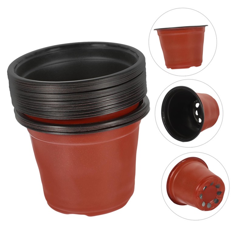 BESPORTBLE 20pcs Garden Nursery Pots Decorative Plastic Flower Pots Holes