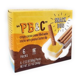 Trader J's PB&J Crispy Cocoa Creme Filled Wafer Sticks with Peanut Butter Dip Snack Duo Net Wt. 12.7 Oz (360g) - Pack of 1