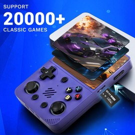 Colourbing 2025 New Upgrade RG36 PRO Retro Handheld Game Console – 3.5" IPS Screen, 20 000+ Games, Linux System – Birthday Gift for Teens, Partners & Boyfriends (Purple)