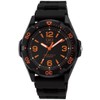 Citizen Q&Q VR44-003 Men's Analog Wristwatch, Waterproof, Urethane Strap, Orange