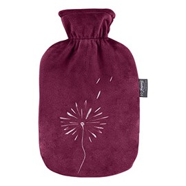 Fashy 67407 55 Hot Water Bottle with Fleece Cover 2.0 L Purple