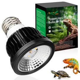 Hygger zoo High Intensity UVB Reptile Light Bulb 5.5W 5.0 Full Spectrum UVA UVB for Reptiles simulating Sunlight Promote Synthesis of Vitamin D3 in Reptile Pets for Turtle,Lizard,Bearded Dragon