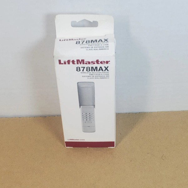 LiftMaster 878MAX Garage Door Keypad Wireless and Keyless Entry System.