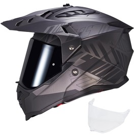 VCOROS Adventure Motorcycle Helmet VS-908 ATV Dirt Bike Off Road Motocross Full Face Helmet for Adults DOT Approved (Matte Thorn, XXL)