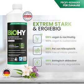 BiOHY Bodenreiniger f√ºr alle Wischroboter mit Fr√ºhlingsduft (500 ml) | Reinigungsmittel Konzentrat f√ºr alle Wisch & Saugroboter mit Nass-Funktion | Schaumarm & Streifenfrei | F√ºr alle B√∂den