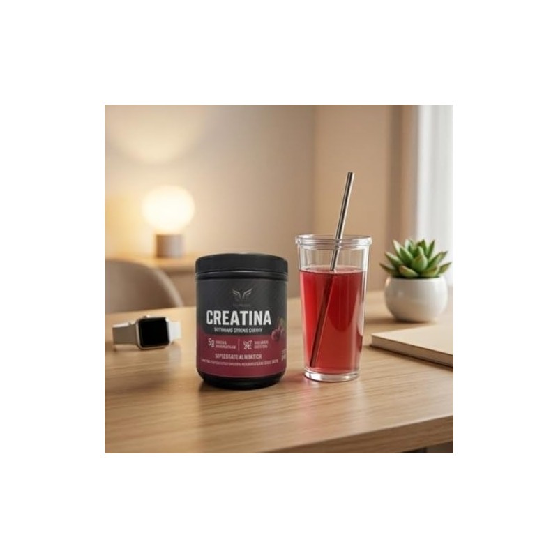Creatina Monohidratada Cereza en Polvo | Estevia | 6g por