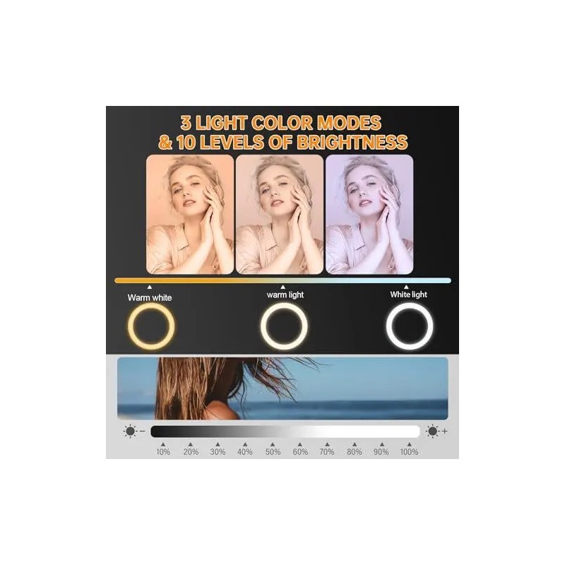 Soporte Superior Teléfono Con Luz Flexible Trípode De Vídeo
