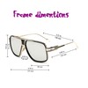Gobiger Aviator Sunglasses for Men Retro Fashion Goggle Alloy Frame
