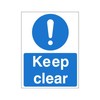 Keep Clear Sign 150mm x 200mm - Rigid Plastic (MAA.06W-RP)