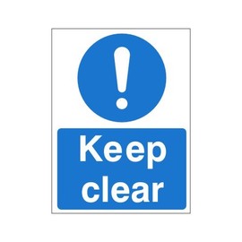 Keep Clear Sign 150mm x 200mm - Rigid Plastic (MAA.06W-RP)