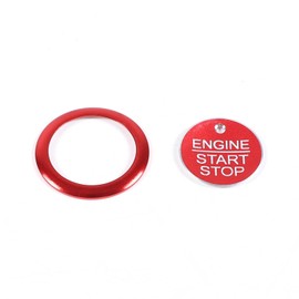 PIUGILH Car Start Stop Button Cover Suitable for Ford Ranger 2023 2024, Car Engine Start Stop Button Decoration Trim for Ford Ranger Accessories, Car Accessories Interior (Red)