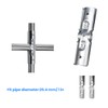6 Pcs 180 Degree Structural Pipe Clamp,Fit for 1 Inch