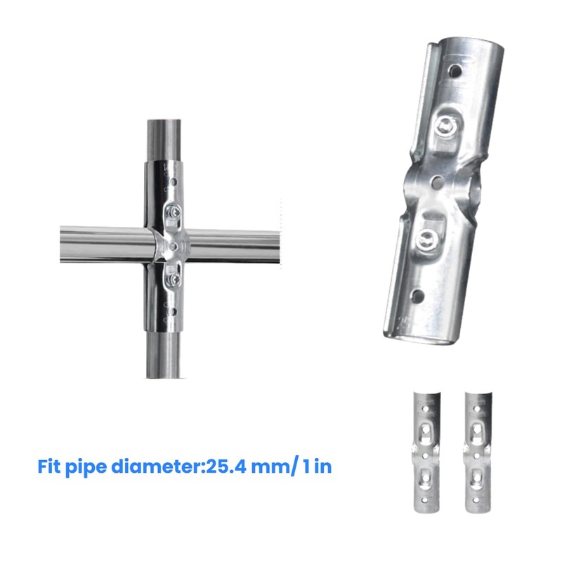 6 Pcs 180 Degree Structural Pipe Clamp,Fit for 1 Inch