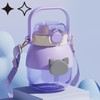 Kids Straw Cup Large Capacity Cute Cartoon Pattern Portable Water