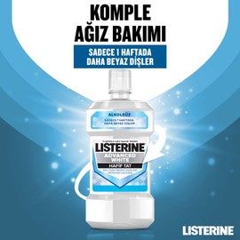 Listerine advanced white hafif tat ağız bakım suyu 500 ml