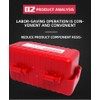 LEMSM Red Solid Power Cord Lock for Electrical Outlets