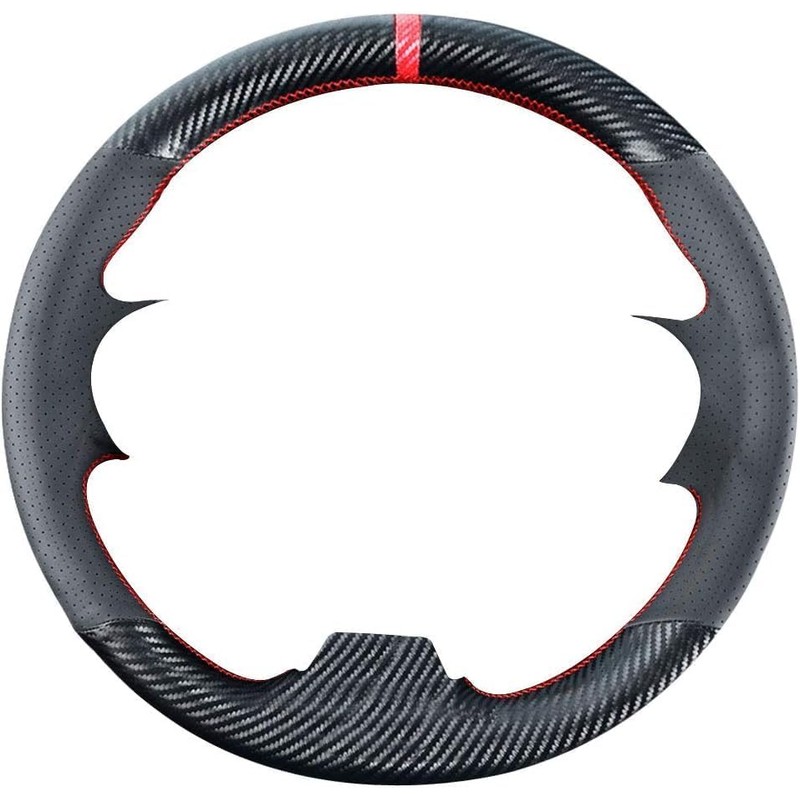 Carkooler DIY Stitching Carbon Fiber Steering Wheel Cover for Honda