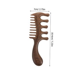 TOVINANNA 2pcs Wooden Scalp Massager Comb Wide Tooth Hair Massage Tool Trigger Point