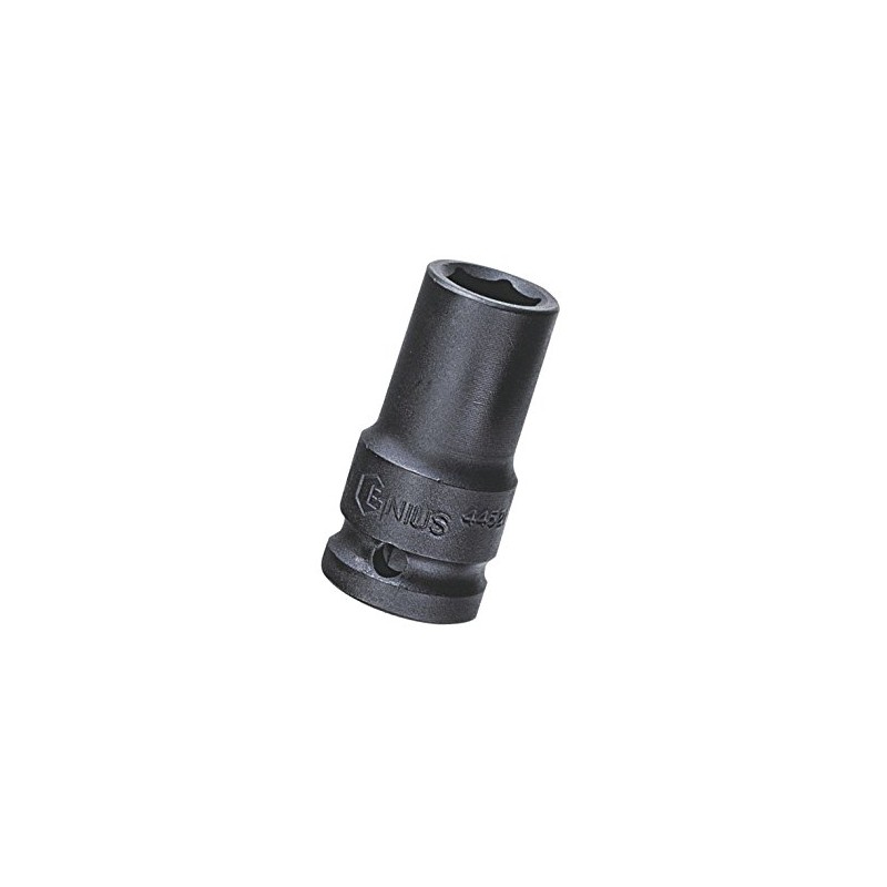 Genius Tools 1/2" Dr. 21mm Semi-Deep Thin Wall Impact Socket