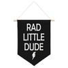 QODUNG Rad Little Dude Canvas Banner,Neutral Cool Canvas Hanging Pennant