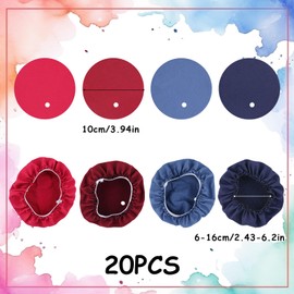 20pcs Drink Cover Scrunchie, Women's Drink Protectors with Straw Holes Drug-Proof Reusable Drink Lids Drink Cap for Nightclubs Party (Blue, Hidden Blue, Wine Red, Pink)