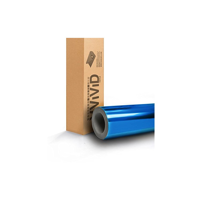 VViViD Gloss Chrome Blue Vinyl Wrap Adhesive Film (1ft x