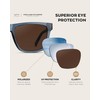WearMe Pro Men's Square Sunglasses - (Crystal Indigo/Brown Lens)