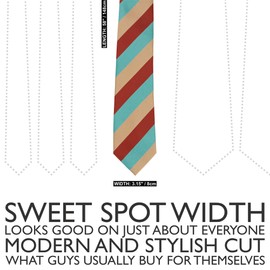 TEXTURE Ties for Men, 4-Pack, Colorful Mens Tie Collection (Striped Set 03)