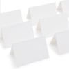 AZAZA 50 Pcs White Blank Place Cards - Textured Table
