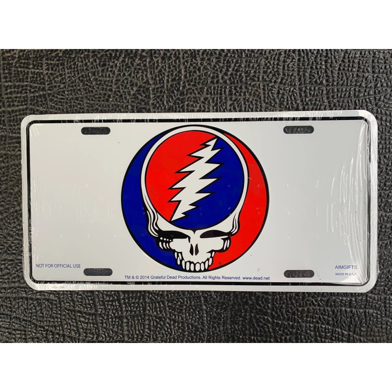 Grateful Dead Stealie License Plate - Lightweight DEAD HEAD license