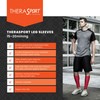 THERASPORT 15-20mmHg Mild Compression Athletic Recovery Leg Sleeves (Blue, Large)