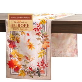 Maison d'Hermine Table Runner 100% Cotton Double Layer Table Runners 72 inches Long Decorative for Home Kitchen Dining Party Baby Shower Wedding Bridal Shower (Amarante, 14.50" x 72")