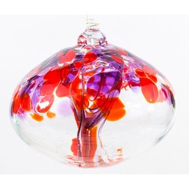 Milford Collection Orb Tree of Life Large Glass Globe - Garnet