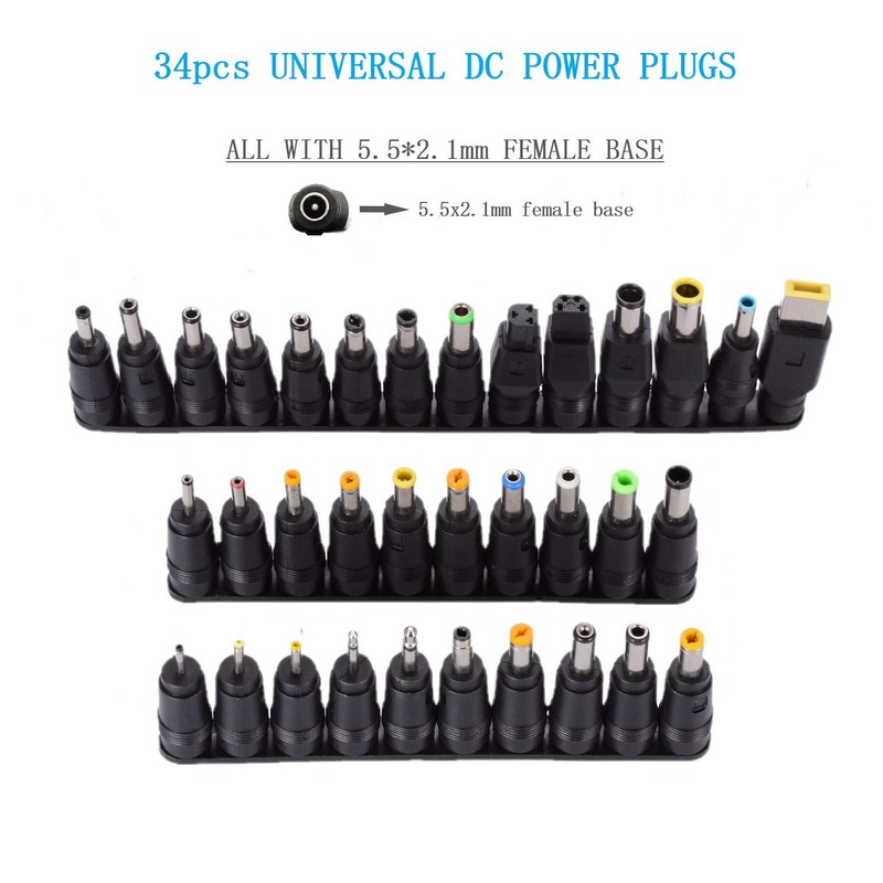 Outtag Universal 34pcs DC Connectors Plug Kit DC Power Adapter