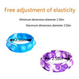 Pack of 5 Fidget Toy Bracelets, Pop Bubble Fidget Bracelet Toy, Fidget Toys Set, Multicoloured Bracelet Children's Set, Sensory Toy for Children Adults with Autism
