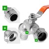 Bradas 3684 Outlet Ball Valve 1/2 Inch Male Thread Hose
