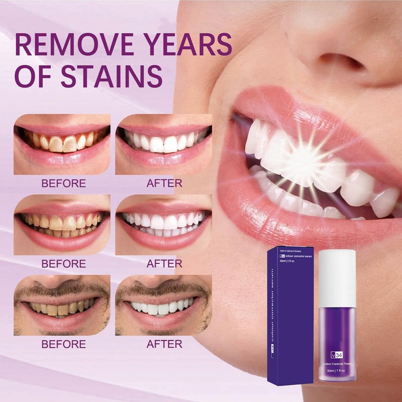 Purple Teeth Whitening Toothpaste, Purple Whitening Toothpaste, Purple Toothpaste, White